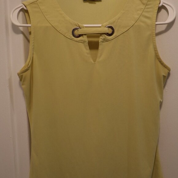 Tommy Hilfiger Yellow Keyhole Sleeveless Top - Picture 2 of 4